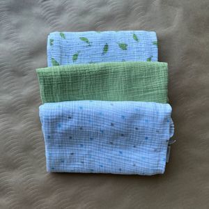 SwaddleMe & Aden Green & White Baby Blanket Bundle 3 pc